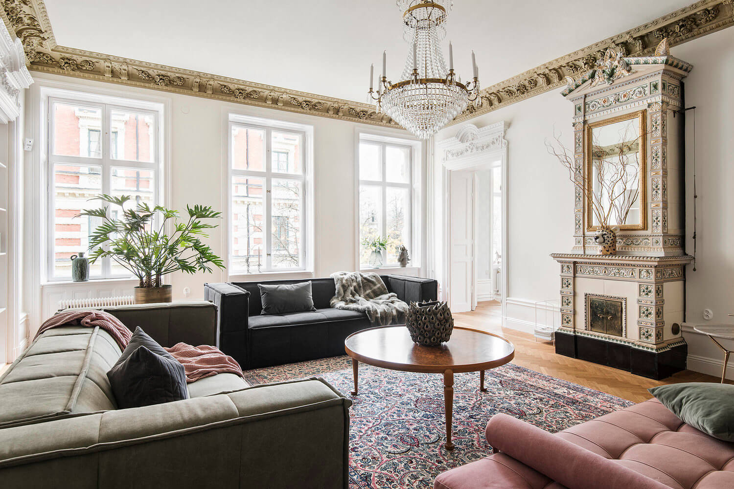 spacious stockholm apartment historic touches nordroom1 A Spacious Stockholm Apartment Packed With Historic Touches