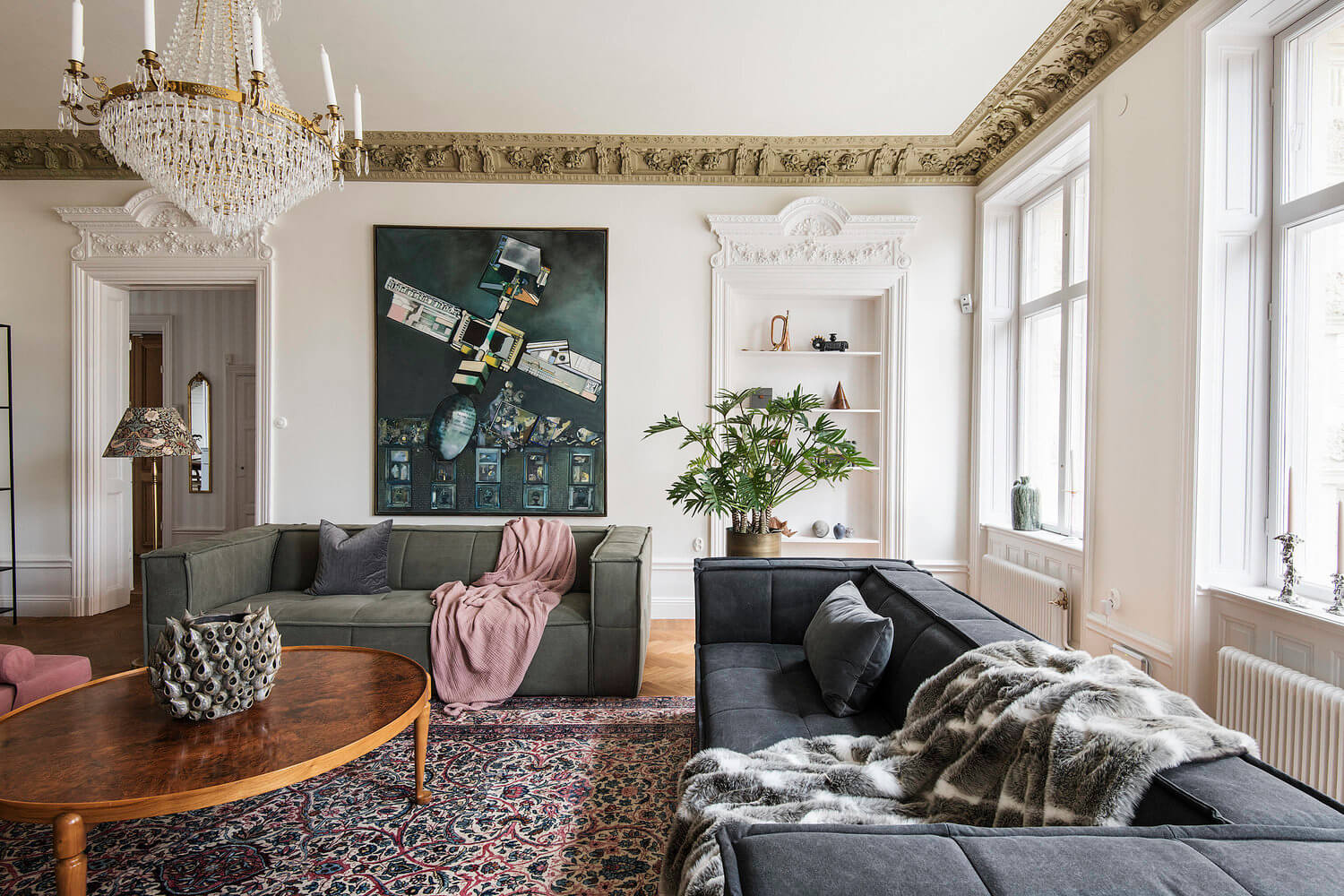 spacious stockholm apartment historic touches nordroom2 A Spacious Stockholm Apartment Packed With Historic Touches