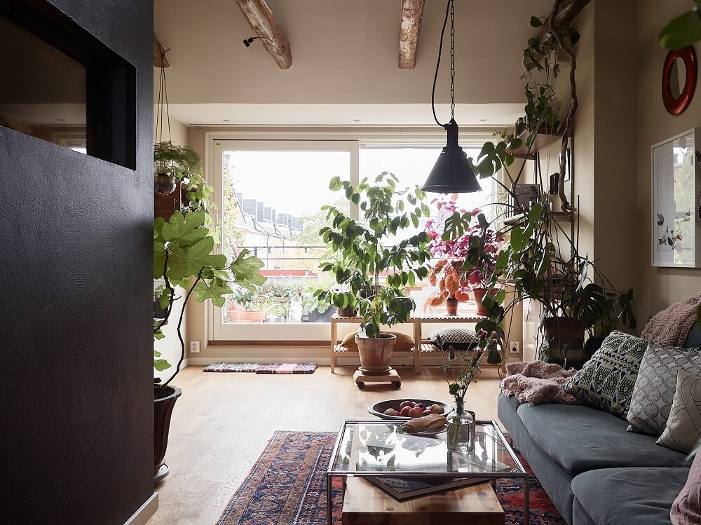cozy plant filled attic apartment stockholm nordroom1 A Cozy Plant-Filled Attic Apartment in Stockholm