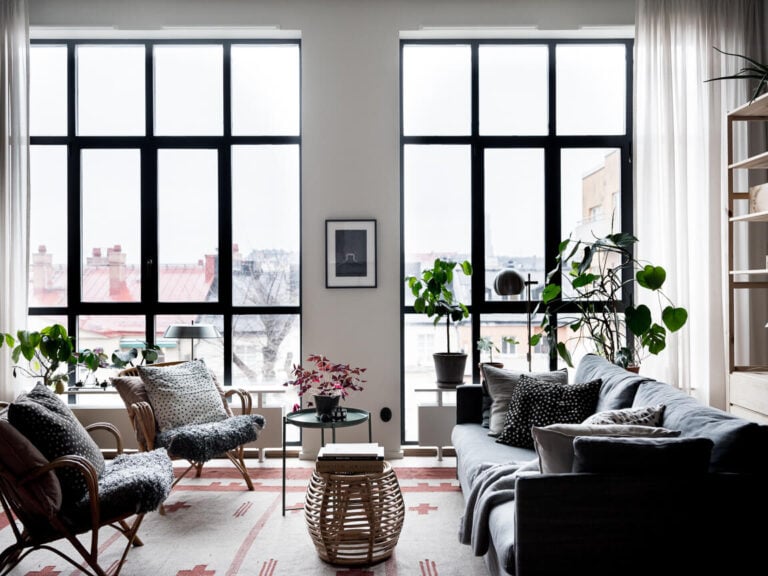 A Scandinavian Apartment With Floor To Ceiling Windows - The Nordroom - Cost Of Adding Large Windows To Scandinavian Apartments