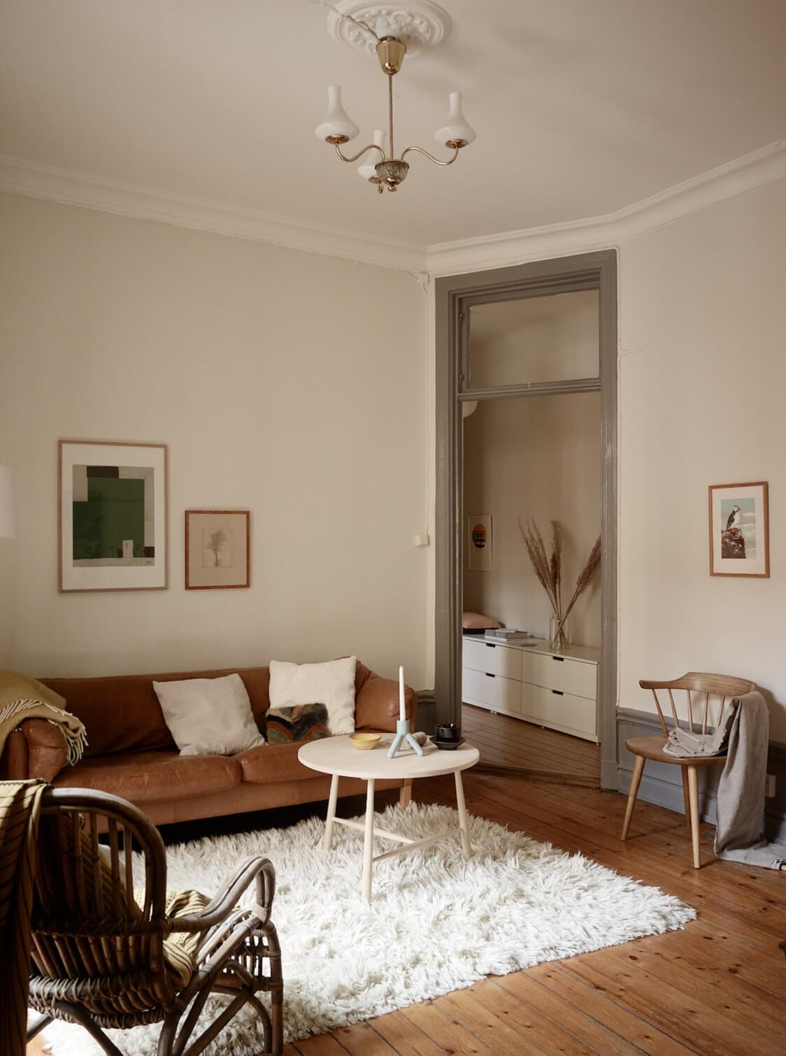 charming scandinavian apartment muted color tones nordroom2 A Charming Scandinavian Apartment with Original Details and Muted Colors