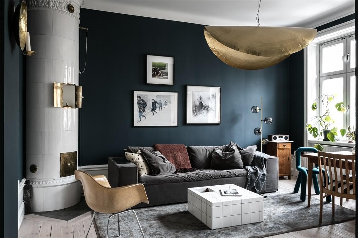 A Small Blue & Pink Scandinavian Apartment 1 blue and pink scandinavian apartment nordroom A Small Blue & Pink Scandinavian Apartment