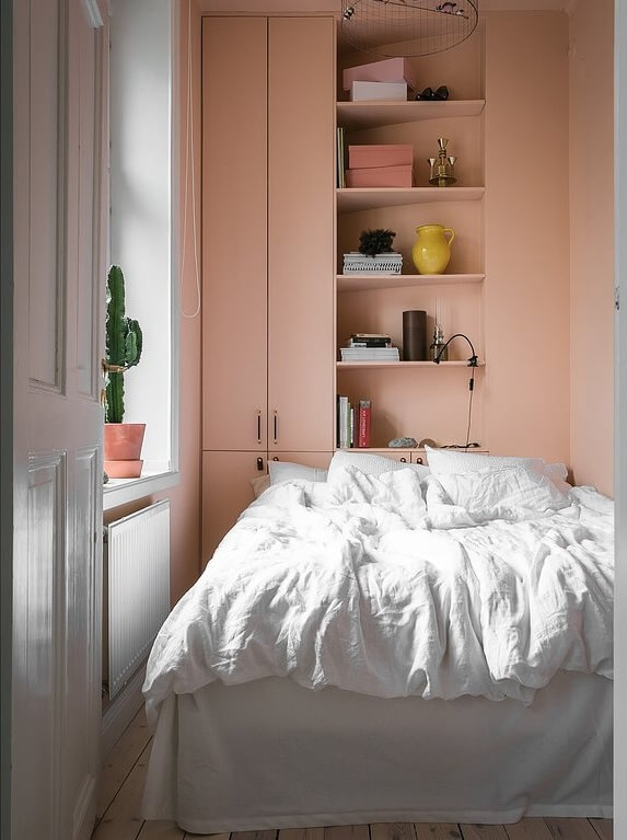 blue and pink scandinavian apartment nordroom4 1 Best Paint Colors for a Colorful Small Bedroom