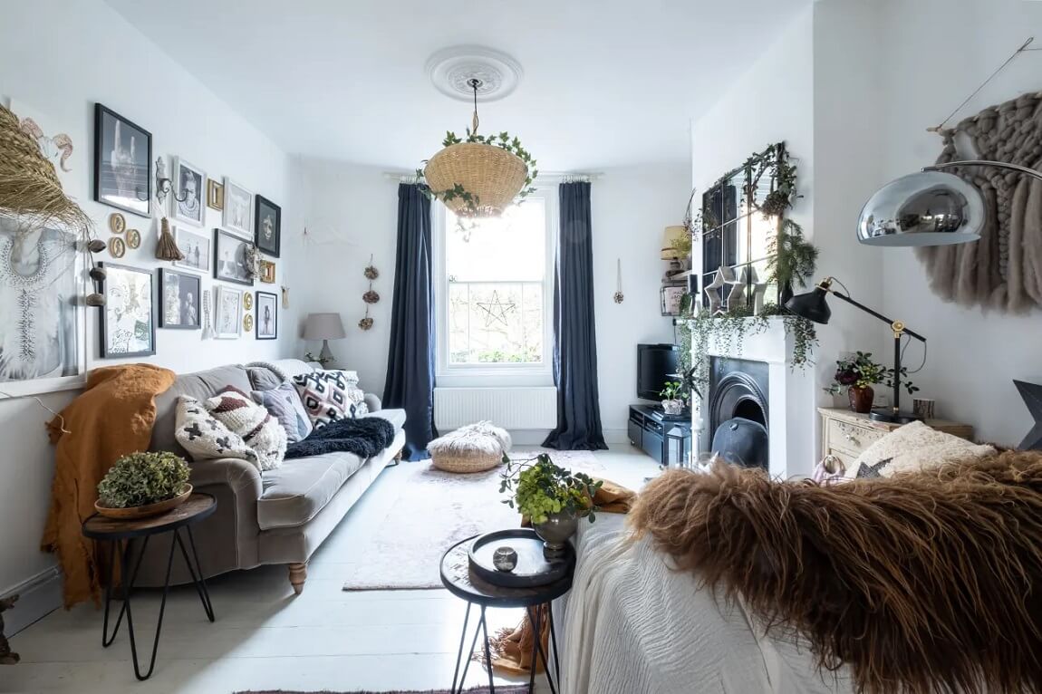 bohemian victorian home scandi touches nordroom A Bohemian Victorian Home with Scandi Touches