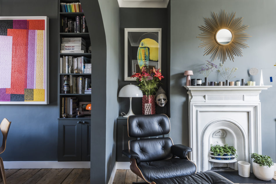 blue grey london home wooden floors nordroom4 A Blue and Grey London Home with Beautiful Raw Wooden Floors