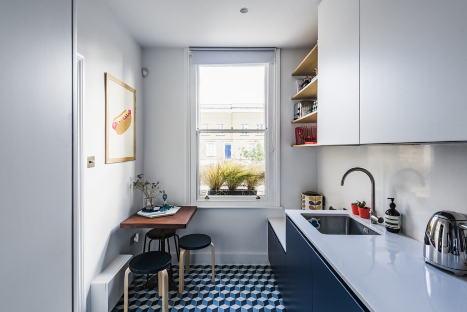 blue grey london home wooden floors nordroom7 A Blue and Grey London Home with Beautiful Raw Wooden Floors