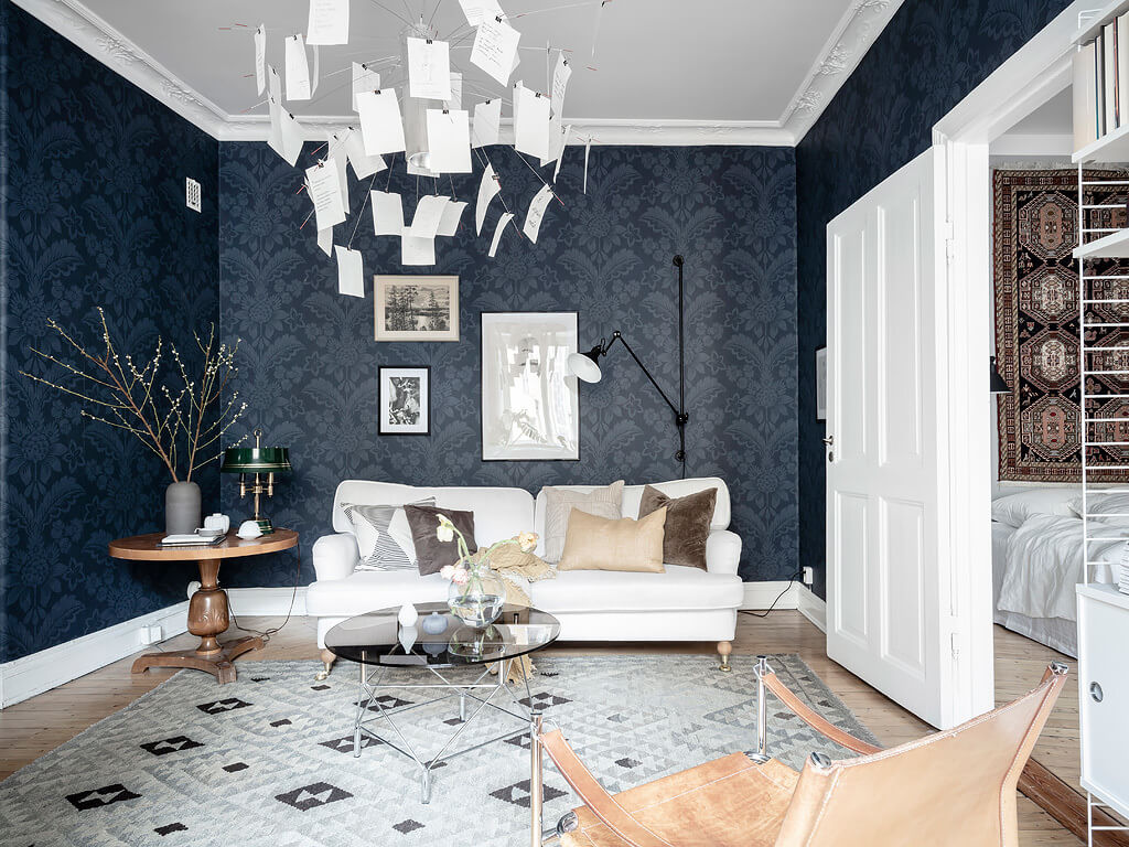 grey blue scandinavian apartment nordroom3 A Beautiful Grey & Blue Scandinavian Apartment