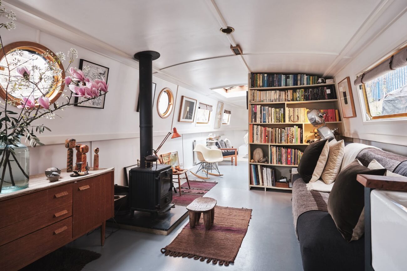 houseboat london nordroom2 A Cozy and Stylish Houseboat in London