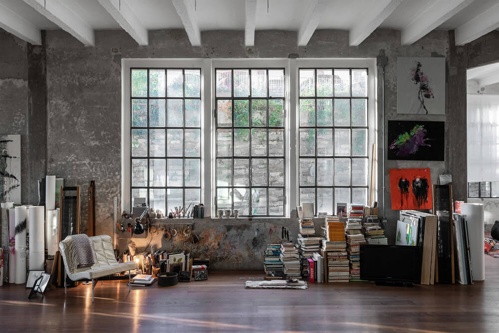 industrial artist loft italy nordroom2 An Industrial Artist Loft in Italy With Jaw Dropping Windows