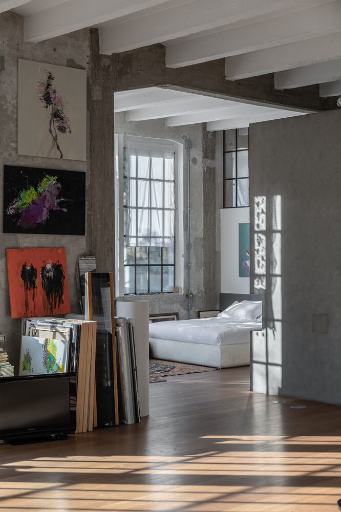 industrial artist loft italy nordroom6 An Industrial Artist Loft in Italy With Jaw Dropping Windows