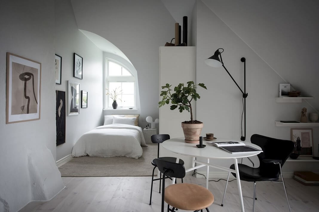 minimalistic scandinavian studio apartment nordroom6 A Minimalistic Scandinavian Studio Apartment