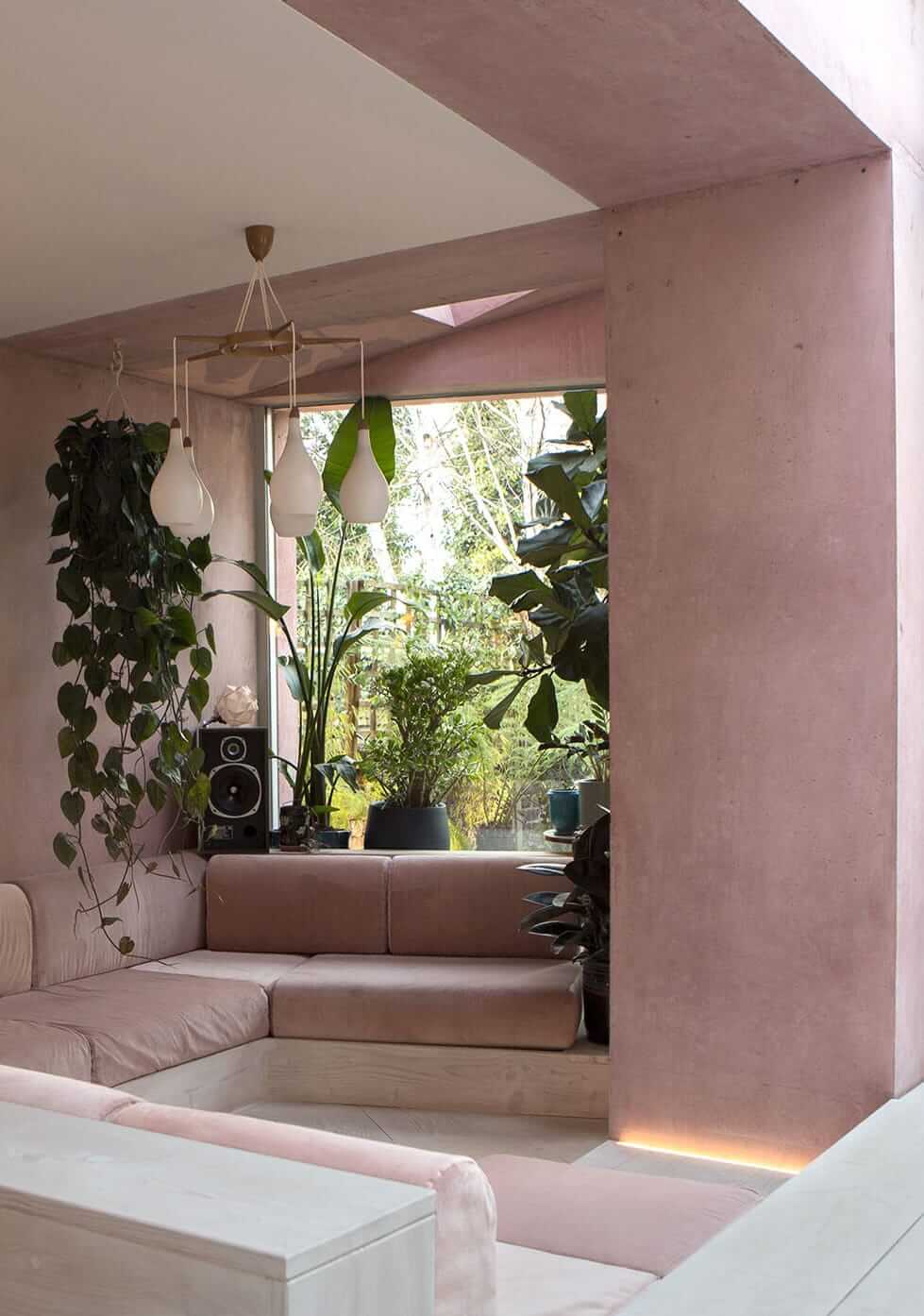 A Pink Concrete Extension For A Victorian Home in London