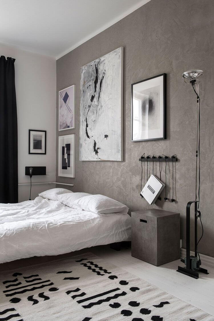 bedroom large art nordroom1 Creative Headboard and Bedroom Styling Ideas