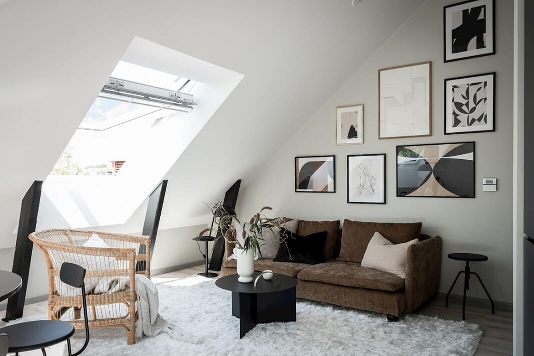 A Bright And Stylish Scandinavian Attic Apartment