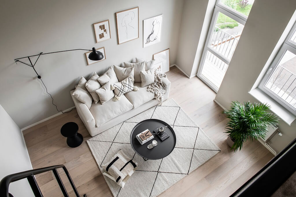 grey beige scandinavian apartment nordroom1 A Tiny Scandinavian Loft in Beige and Grey Tones