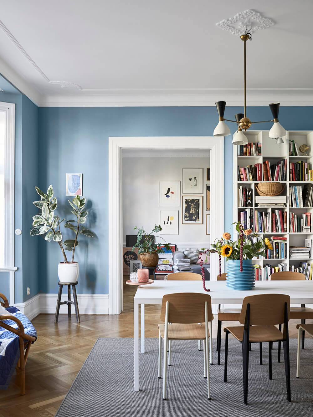 TheNordroom AScandinavianApartmentDecoratedinBlueandGreyTones A Scandinavian Apartment Decorated in Blue and Grey Tones