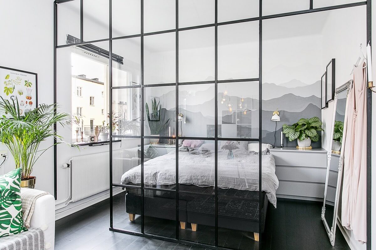 studio-apartment-glass-wall-divider-nordroom