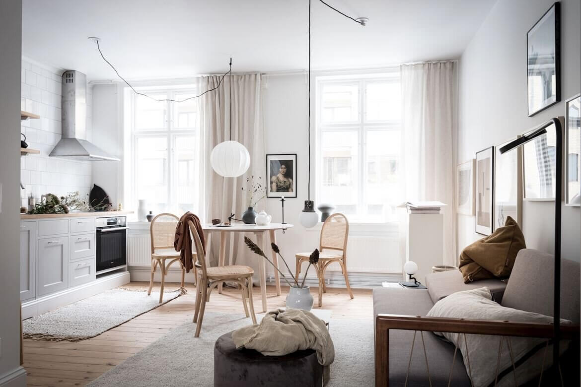 A Small Beautiful and Light Scandinavian Apartment