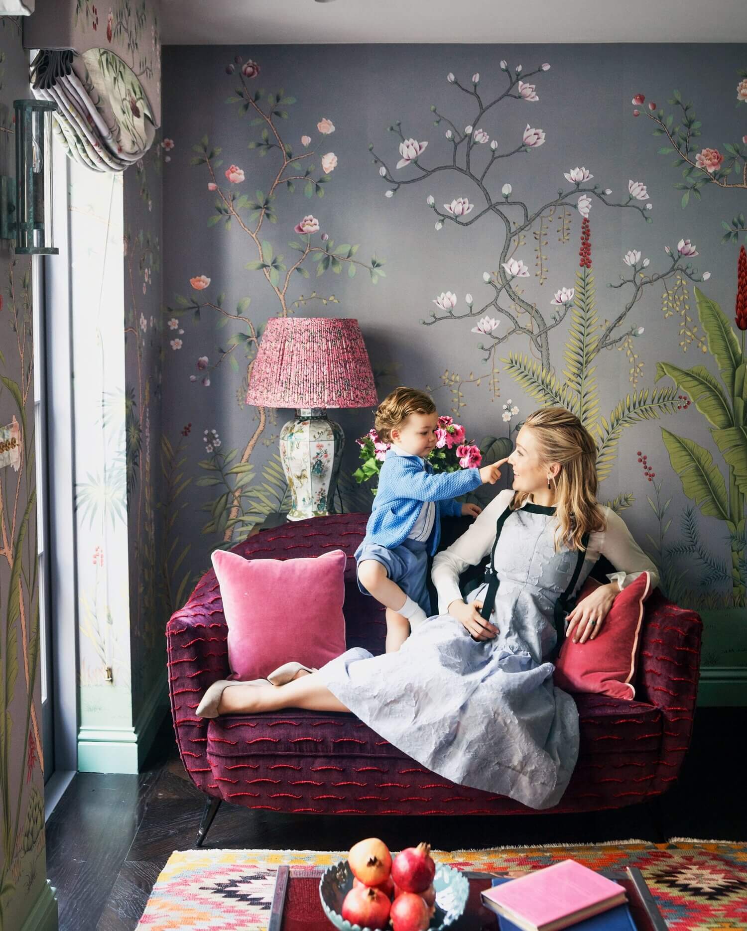 colorful london home de gournay wallpaper nordroom2 A Colorful London Home with De Gournay Wallpaper in Every Room