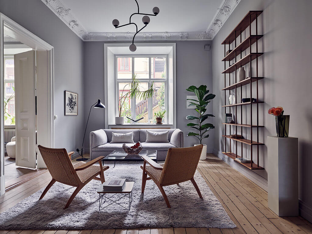 serene grey scandinavian apartment nordroom1 A Serene Scandinavian Apartment Decorated in Grey Tones