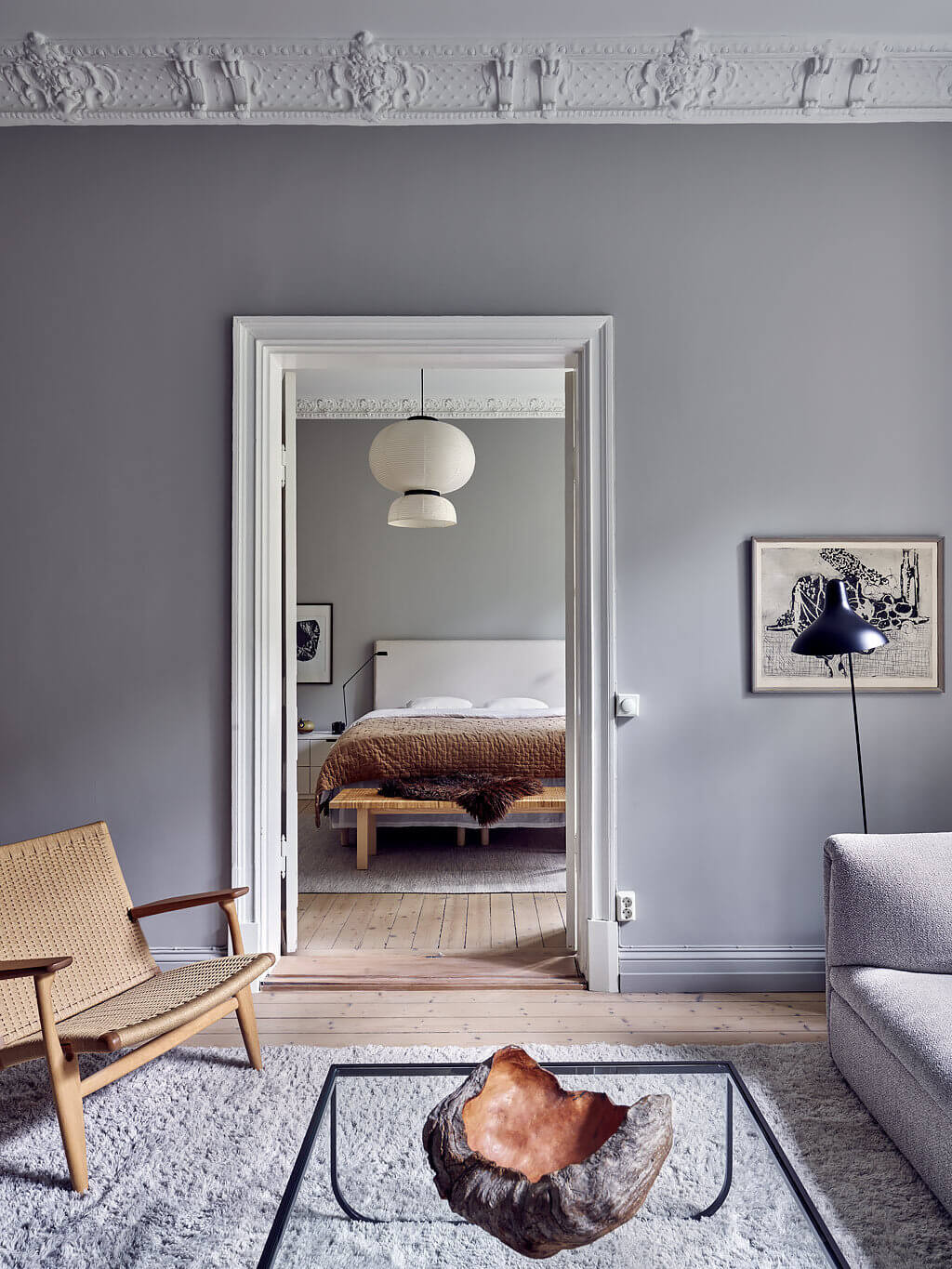 serene grey scandinavian apartment nordroom2 A Serene Scandinavian Apartment Decorated in Grey Tones