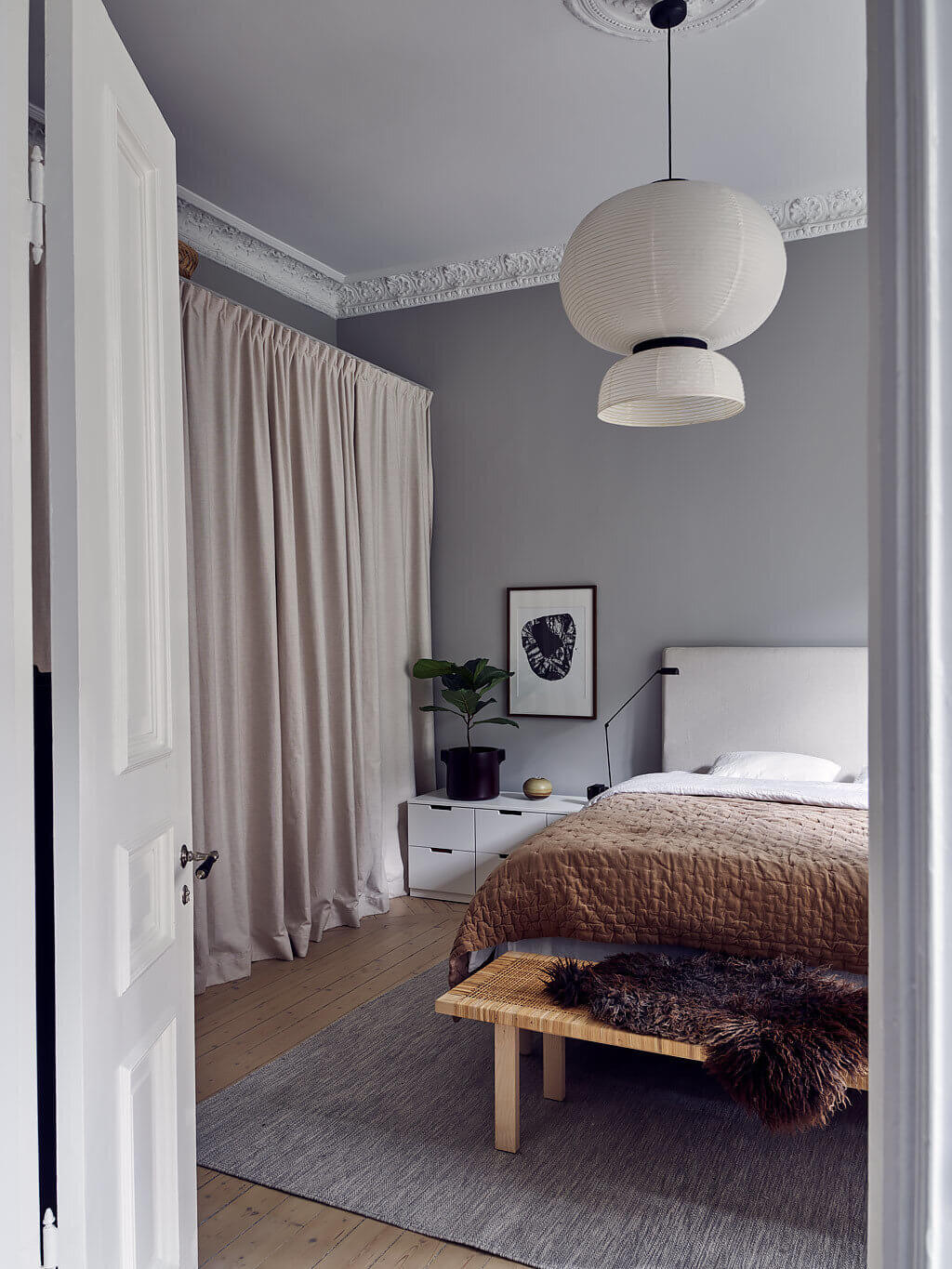 serene grey scandinavian apartment nordroom6 A Serene Scandinavian Apartment Decorated in Grey Tones