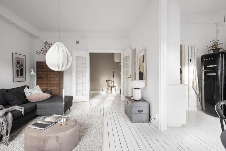 A Bright Scandinavian Apartment With Exposed Brick Walls Photo Inspiration