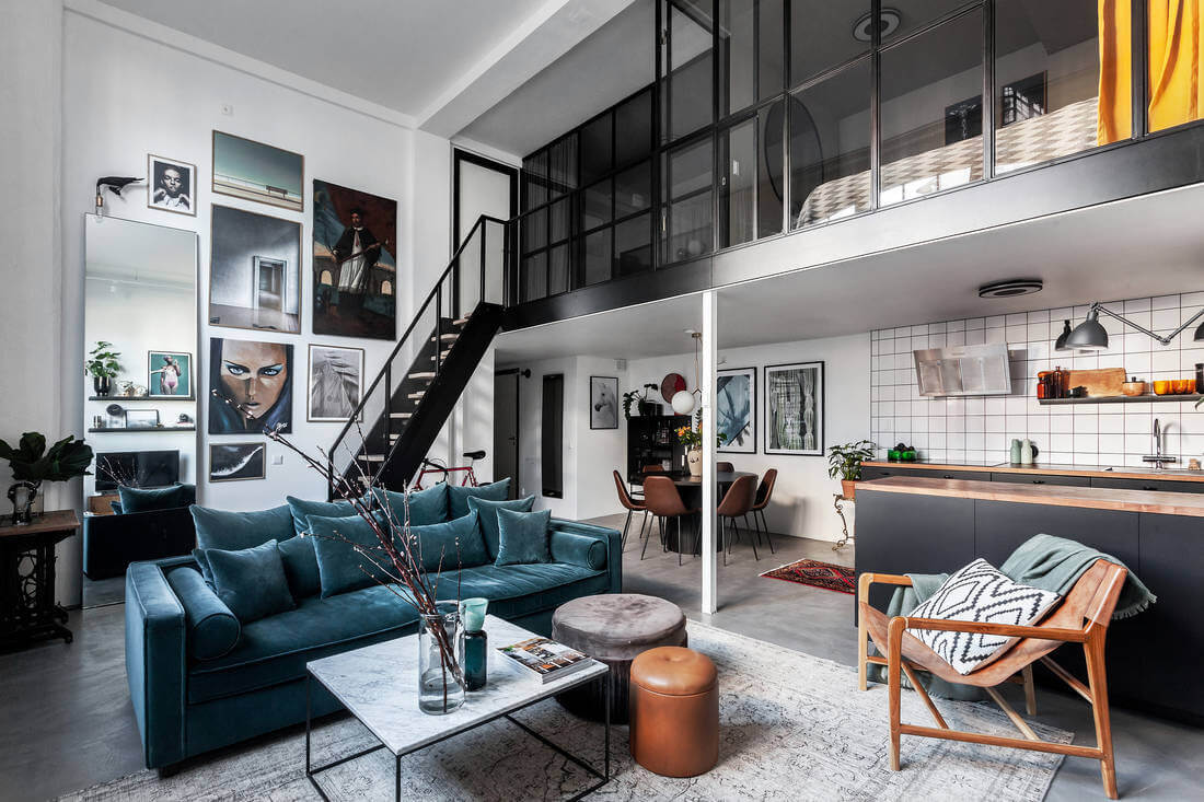 A Cool Industrial Scandinavian Loft Apartment