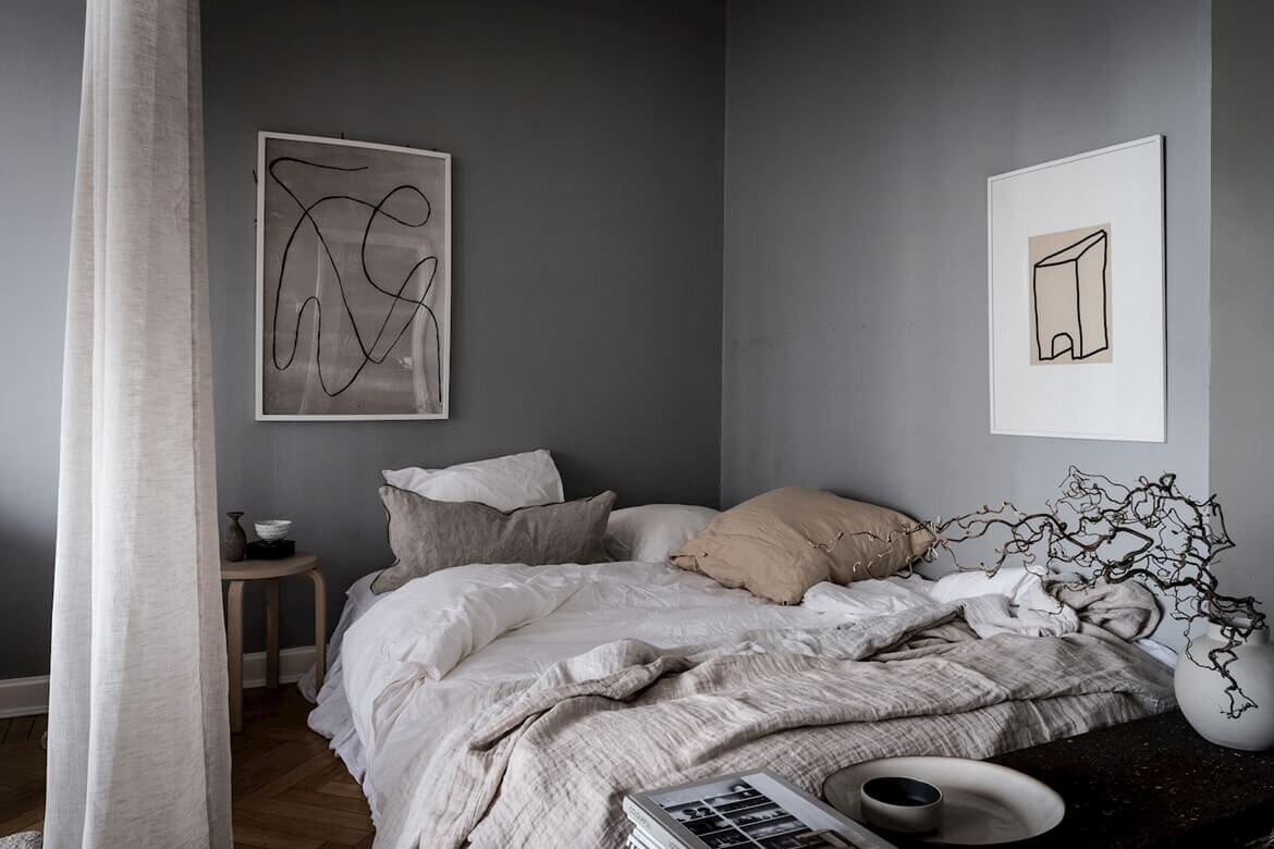 scandinavian studio apartment nordroom11 A Small Studio Apartment Decorated in Calm Color Tones