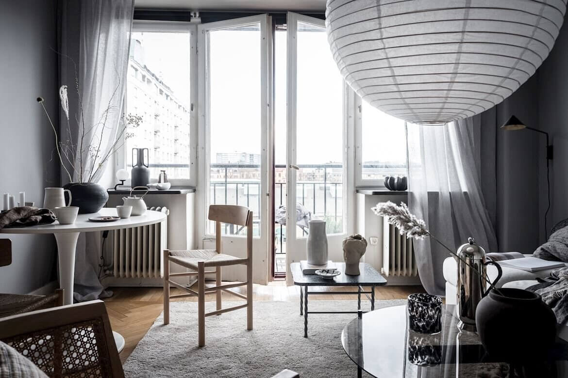 scandinavian studio apartment nordroom2 A Small Studio Apartment Decorated in Calm Color Tones