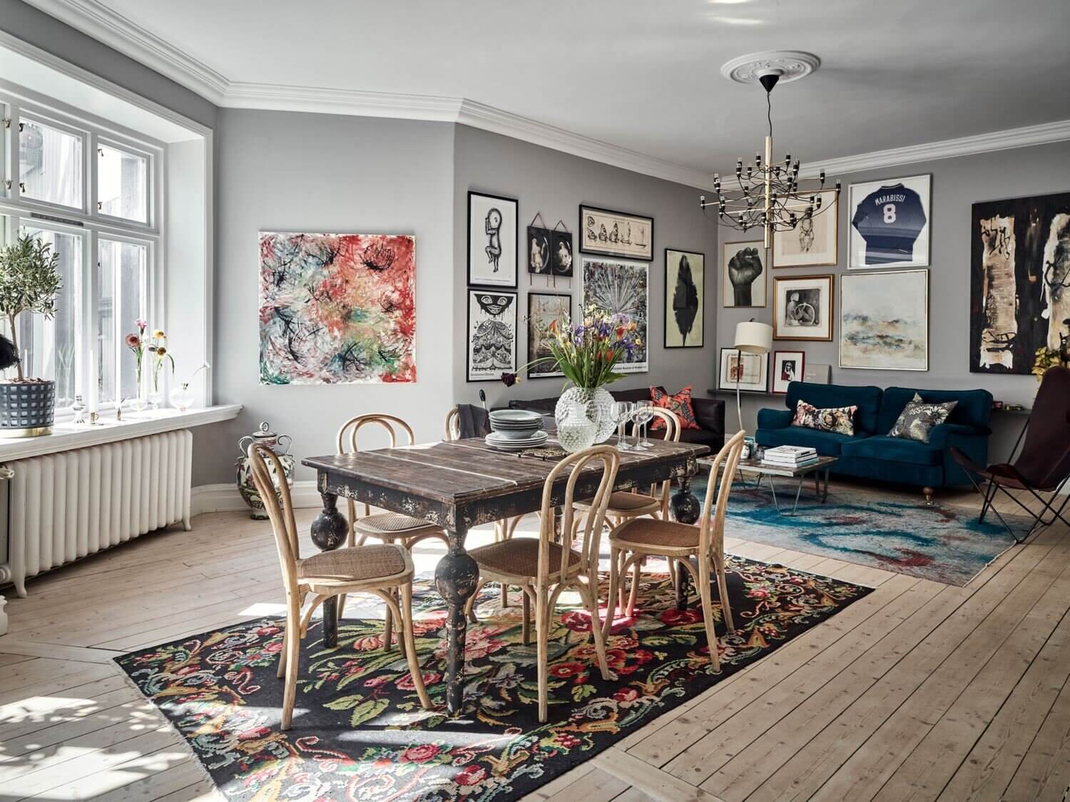 AGreyArt FilledScandinavianApartment TheNordroom A Grey Art-Filled Scandinavian Apartment