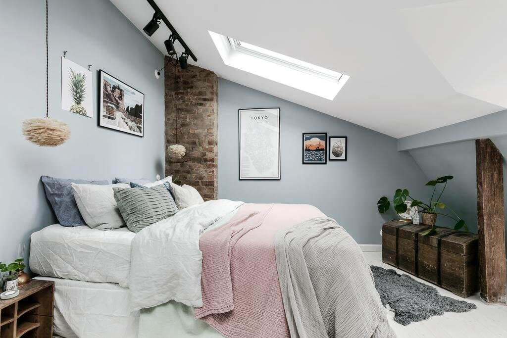 A Scandi Home With A Very Cozy Attic Bedroom