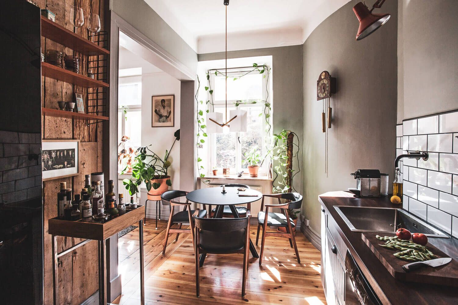 A Warm Scandinavian Apartment with a Moody Bedroom