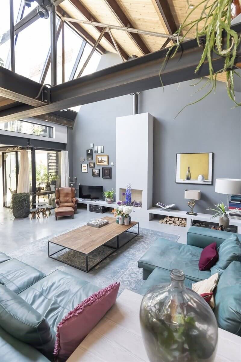 A Modern Industrial Loft in a Converted Amsterdam Factory