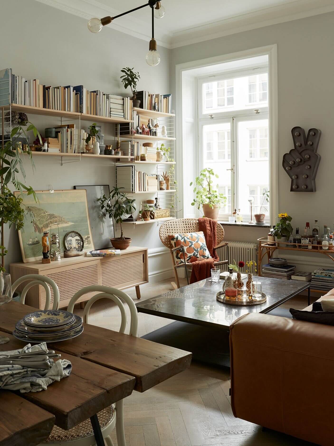 A Light Scandinavian Apartment with Vintage Touches