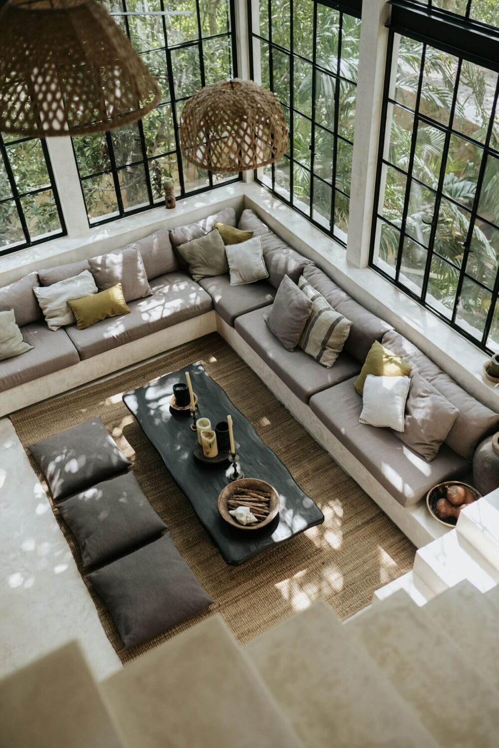 living-room-floor-to-ceiling-windows-loft-airbnb-tulum-nordroom