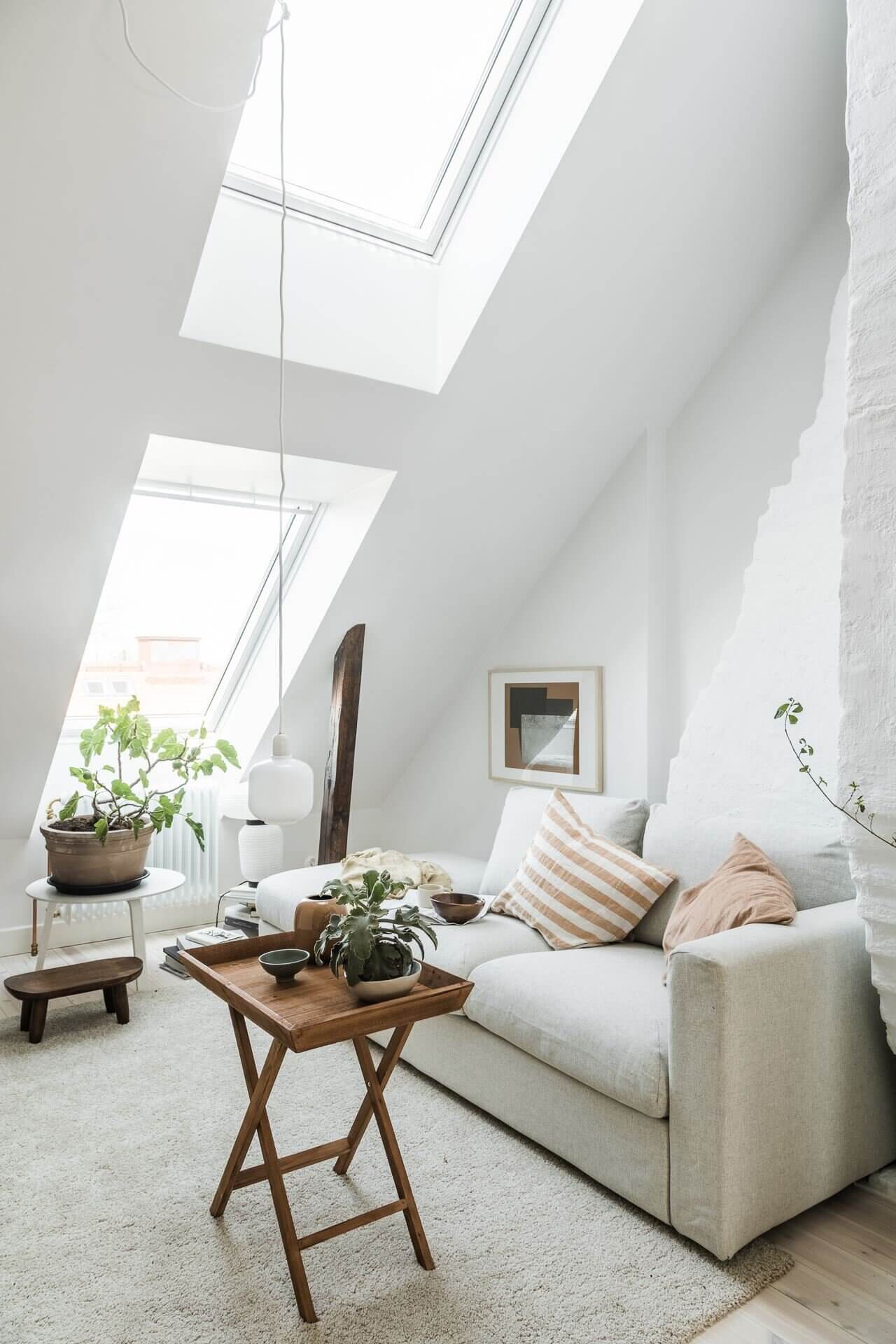 A Bright Scandinavian Attic Studio Apartment