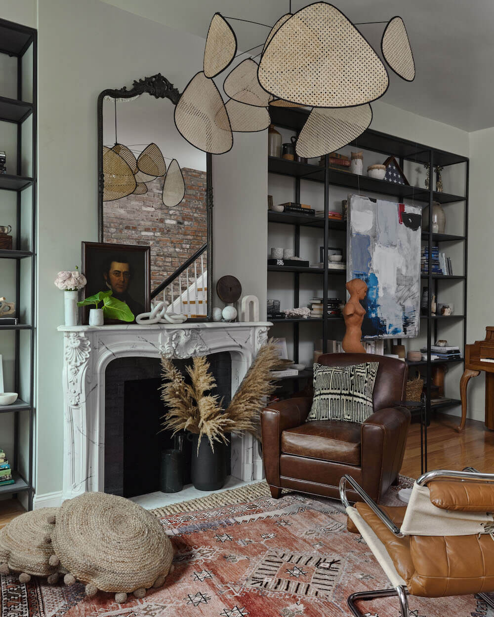 warm brooklyn brownstone nordroom1 A Warm Brooklyn Brownstone Filled with Interesting Home Decor Ideas