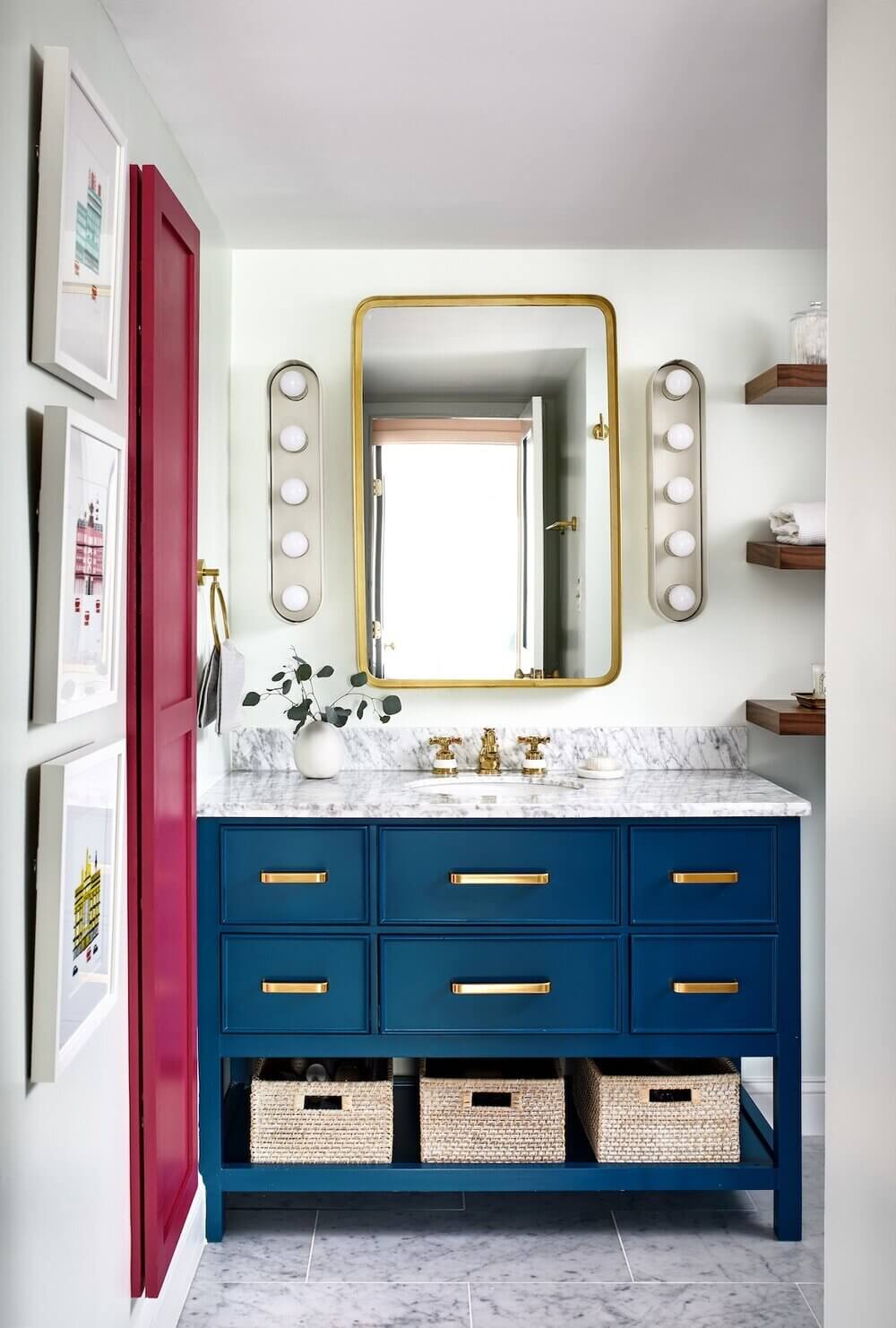 AVibrantPinkandBlueApartmentwithCleverStorageIdeas TheNordroom14 A Vibrant Pink and Blue Apartment with Clever Storage Ideas