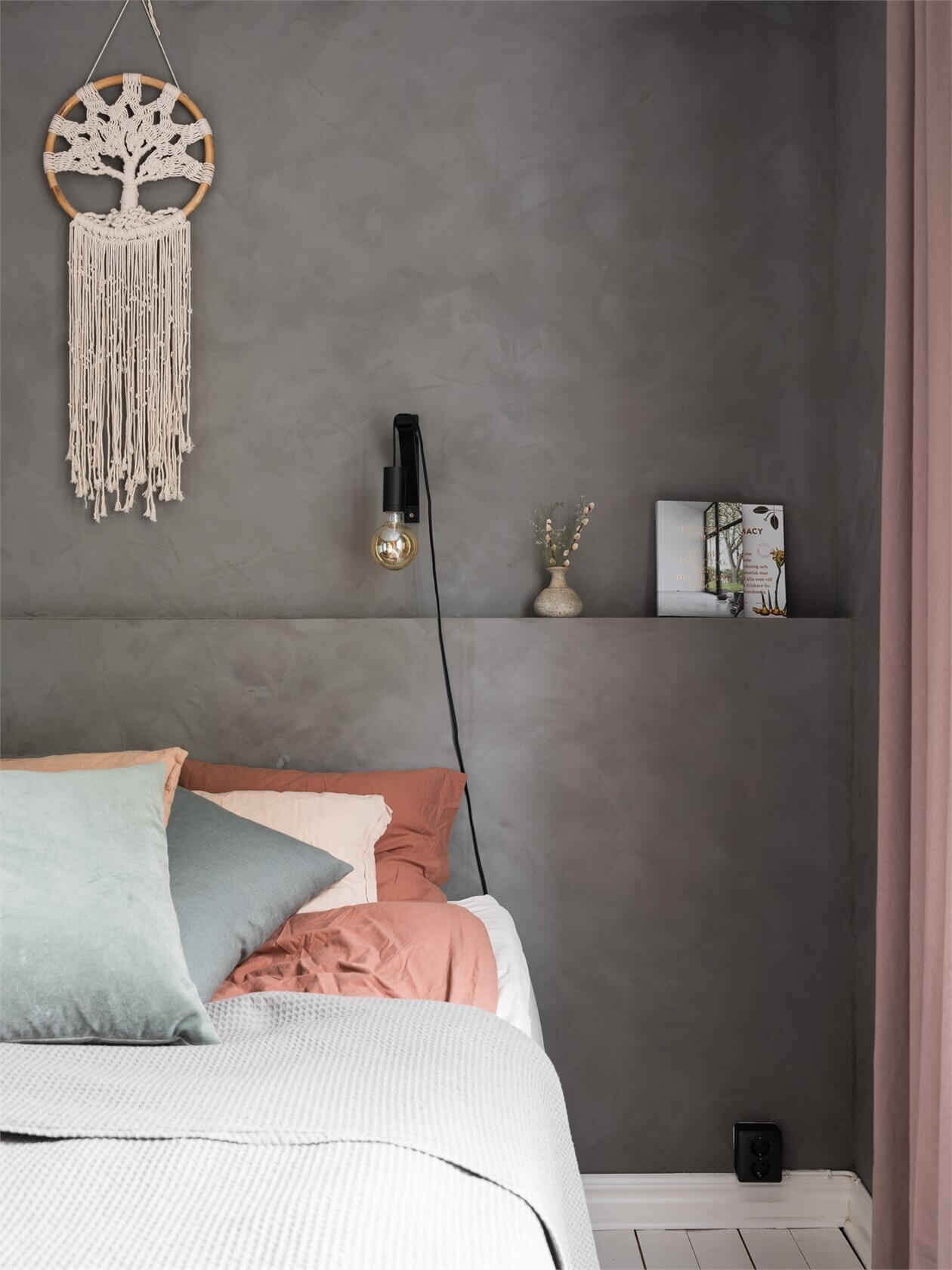 grey pink scandinavian apartment nordroom13 A Lovely Grey and Pink Scandinavian Apartment