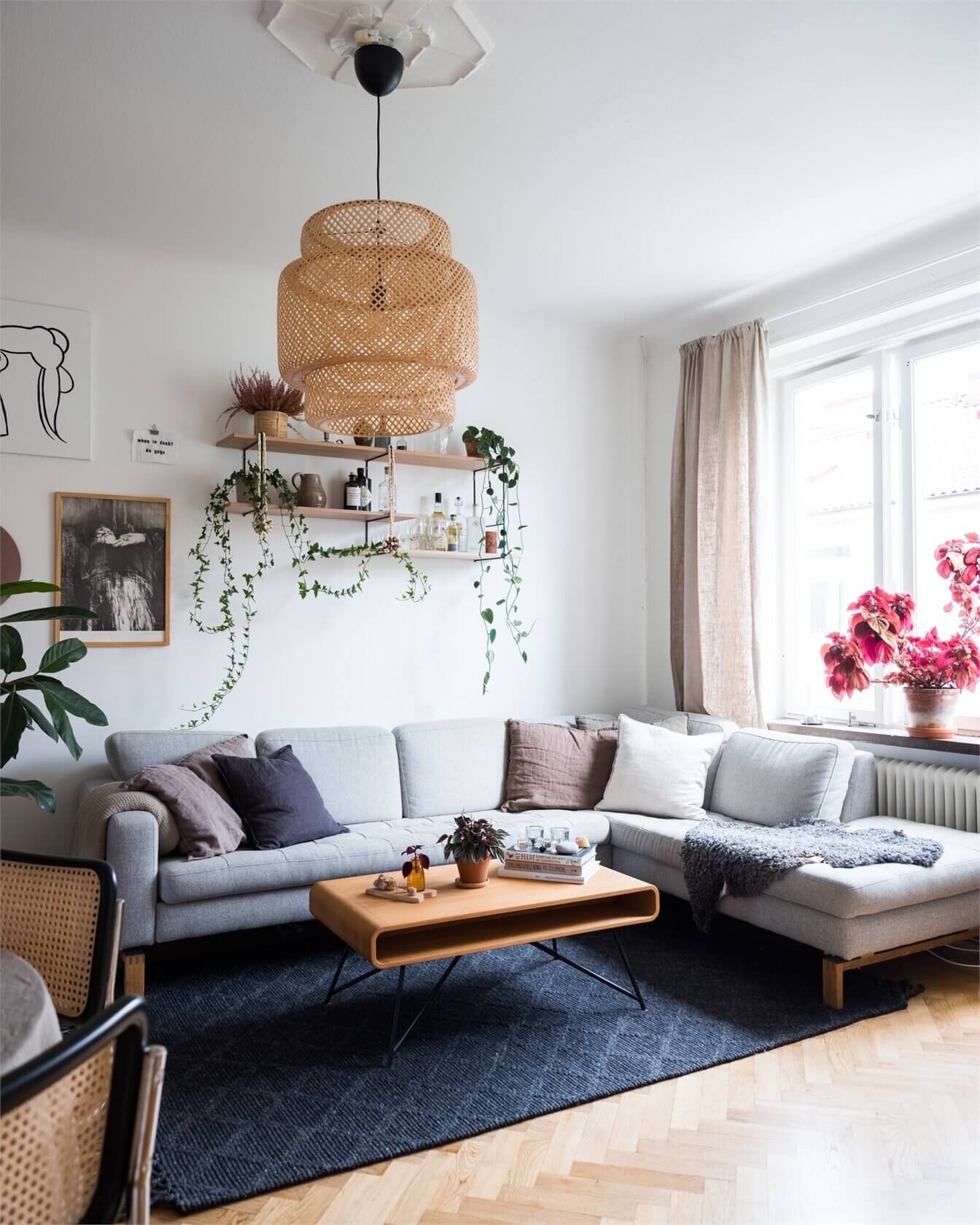 grey pink scandinavian apartment nordroom2 A Lovely Grey and Pink Scandinavian Apartment