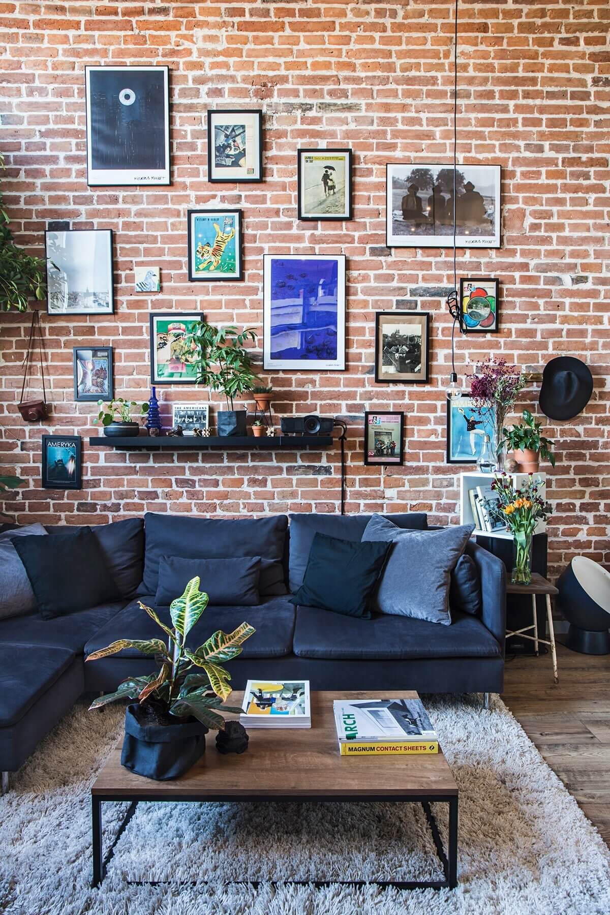 loft apartment poland exposed brick art nordroom6 A Creative Loft Apartment in Poland with Exposed Brick and Art