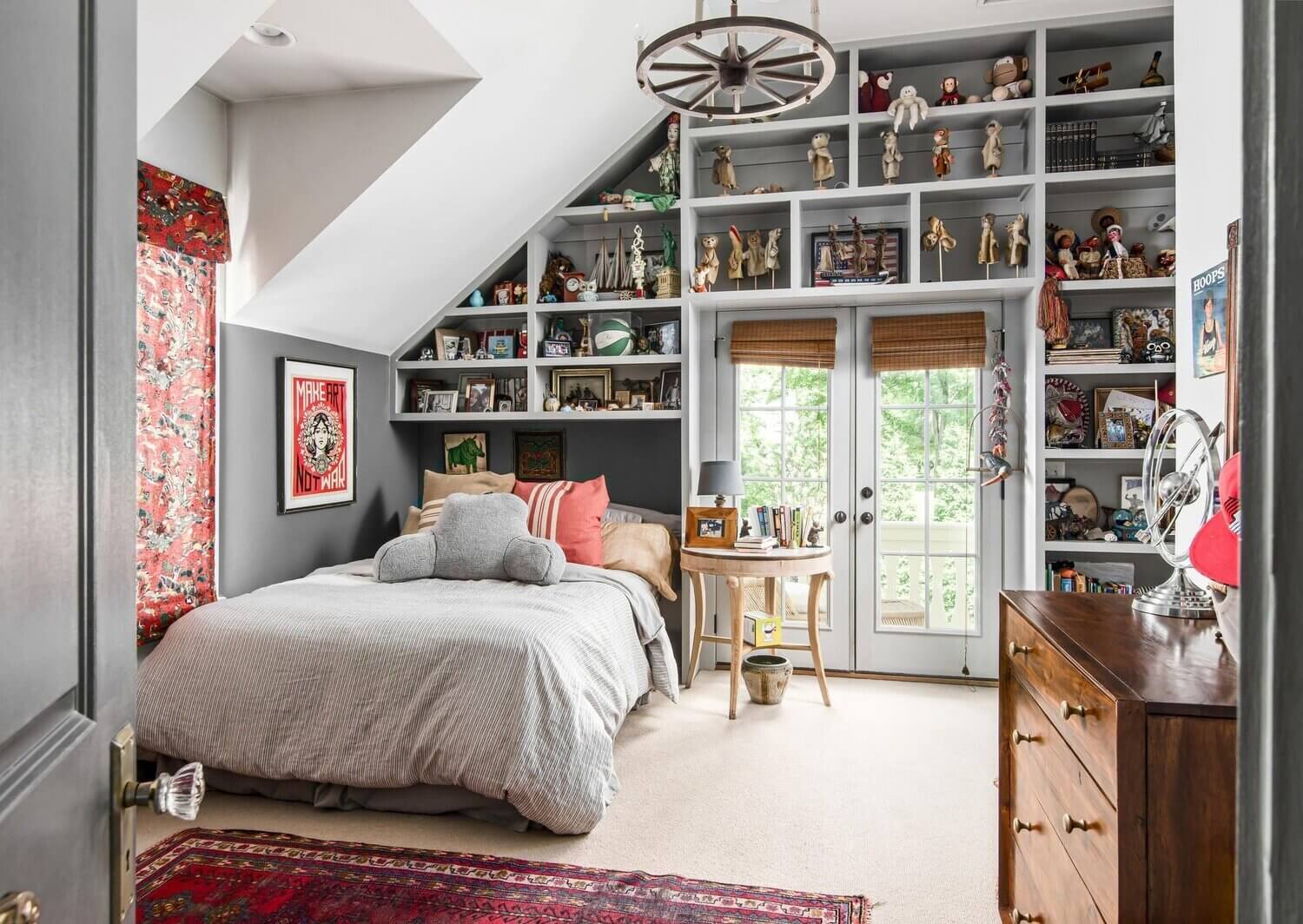 louisa pierce vintage eclectic nashville home for sale nordroom25 How To Decorate A Bedroom with A Slanted Ceiling