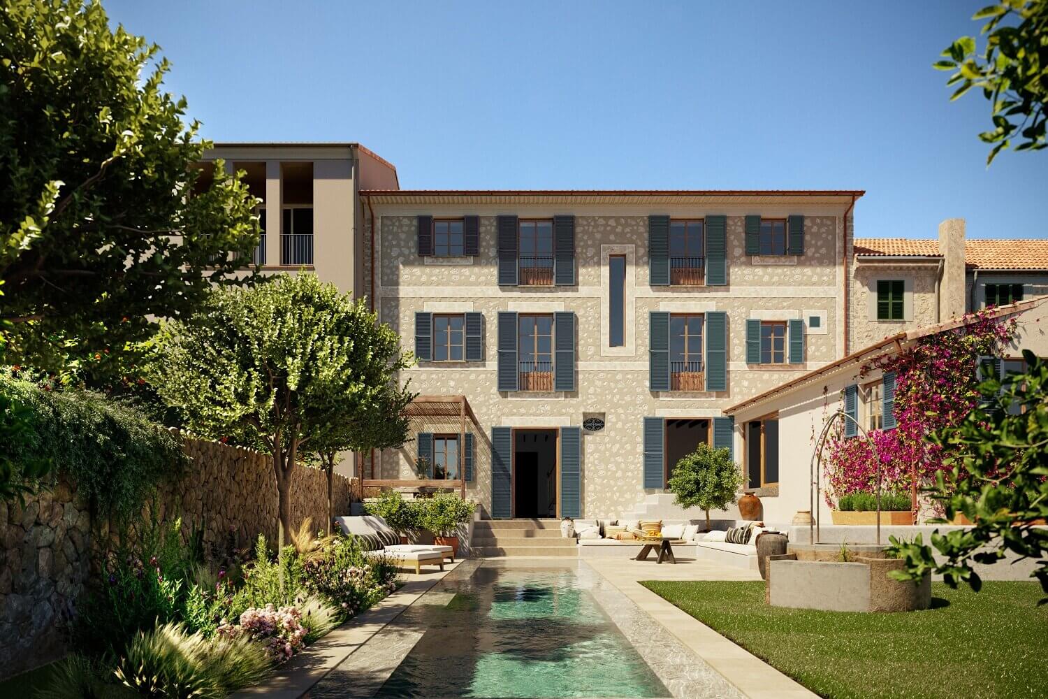 luxurious townhouse orchard mallorca nordroom A Luxurious Townhouse With An Orchard Garden on Mallorca