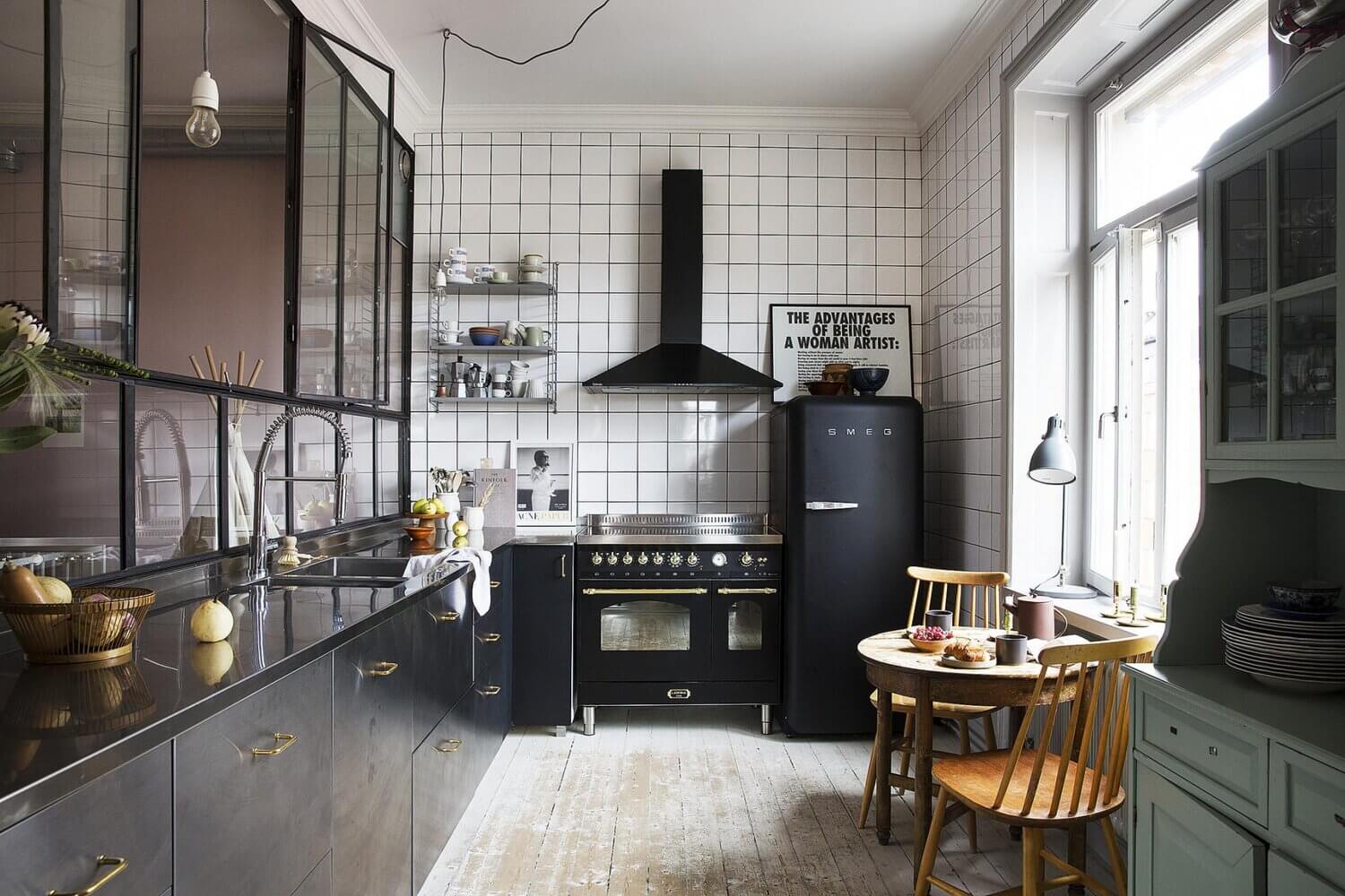 A Cool and Creative Art-Filled Apartment in Stockholm