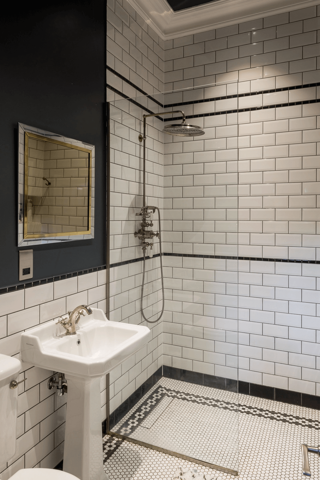luxurious london apartment natural colors nordroom16 50 Amazing Black Bathroom Design Ideas