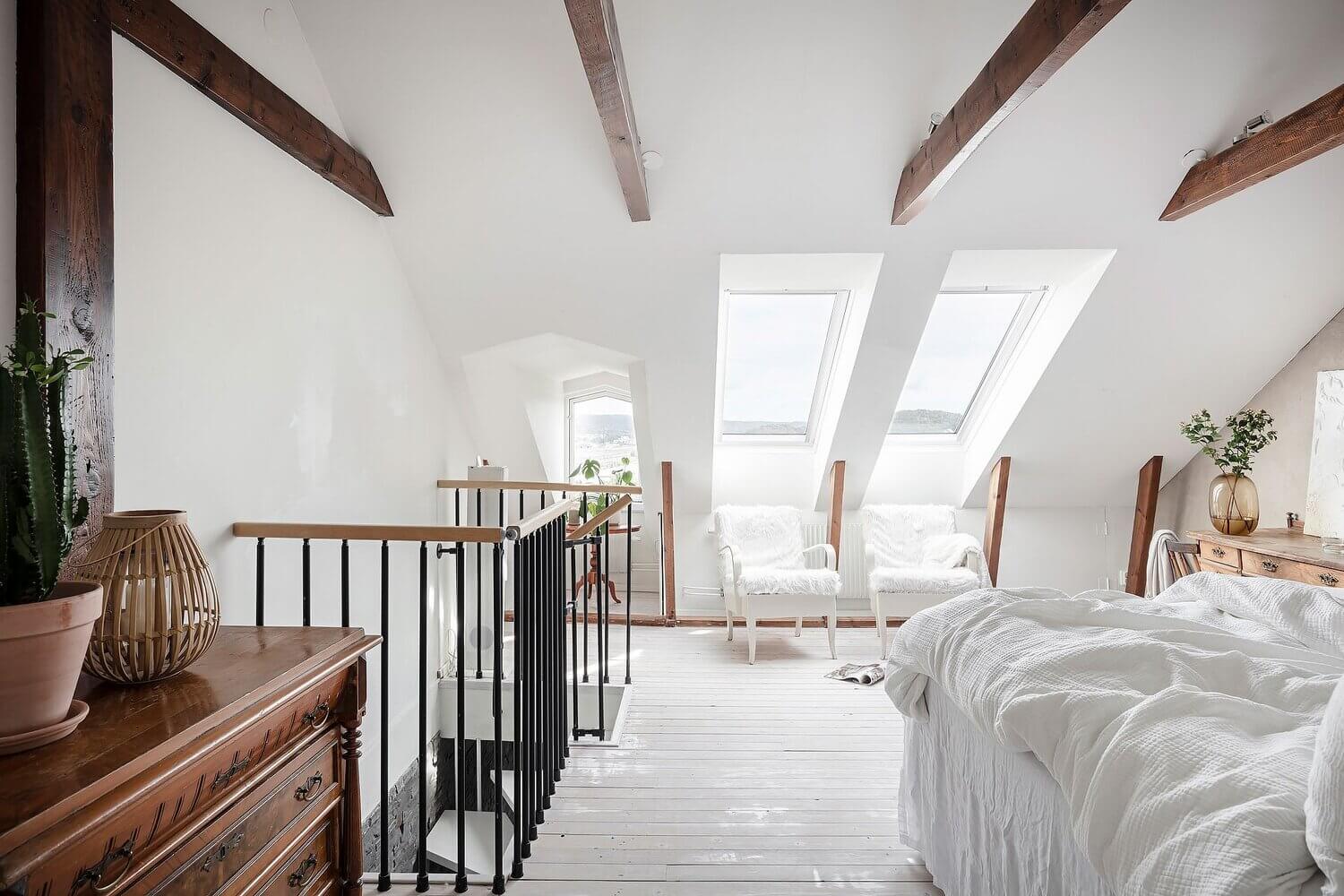 scandinavian maisonette attic bedroom nordroom10 A Scandinavian Maisonette With A Bright Attic Bedroom