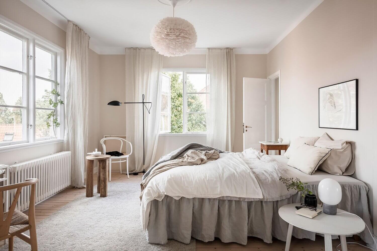 serene beige scandinavian apartment nordroom12 A Serene Scandi Apartment Painted In A Lovely Beige Hue