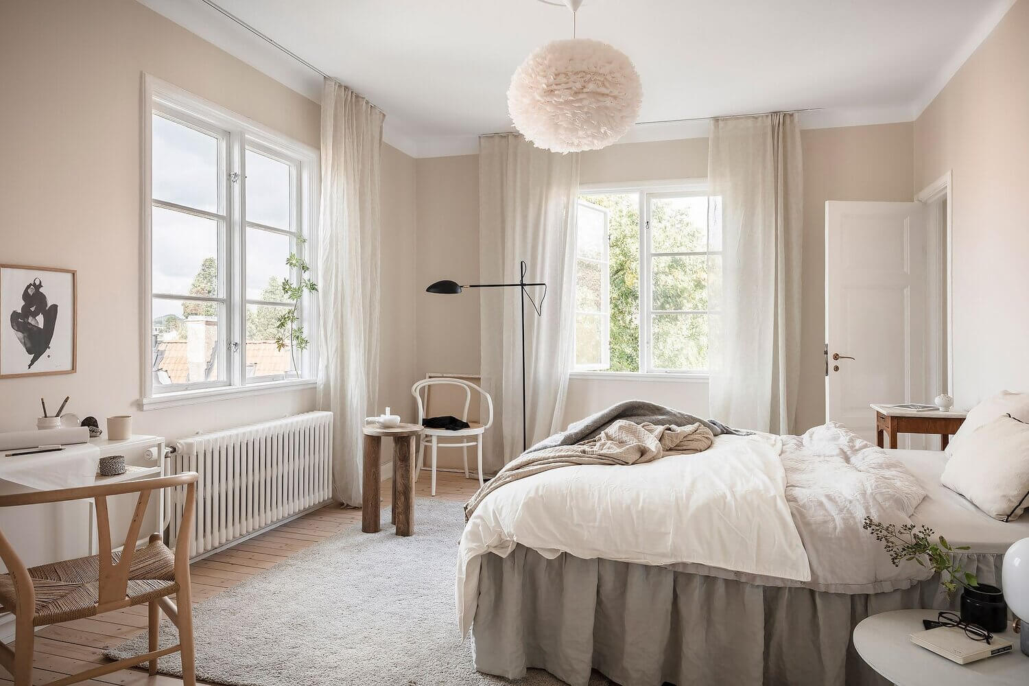 serene beige scandinavian apartment nordroom13 A Serene Scandi Apartment Painted In A Lovely Beige Hue