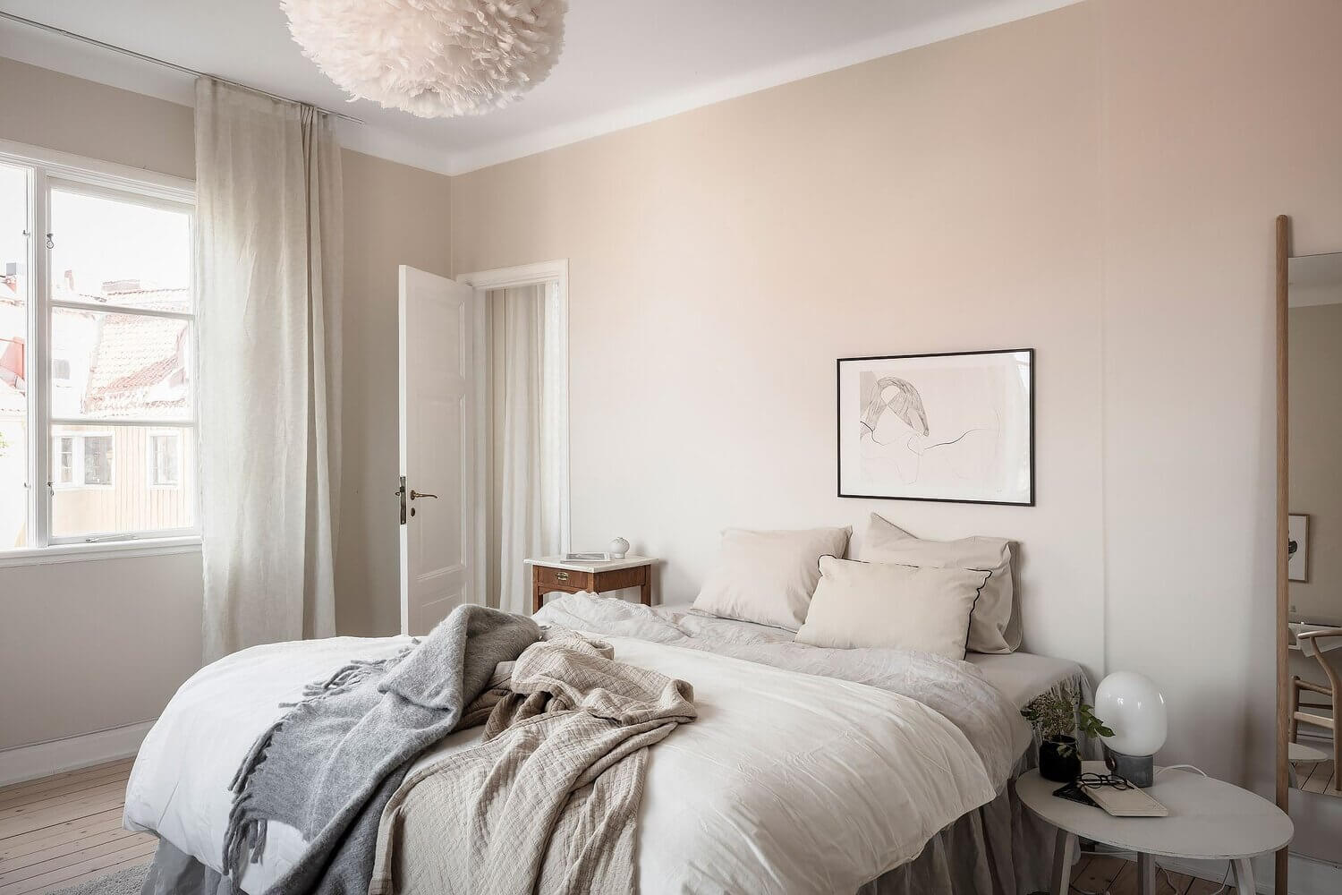 serene beige scandinavian apartment nordroom14 A Serene Scandi Apartment Painted In A Lovely Beige Hue